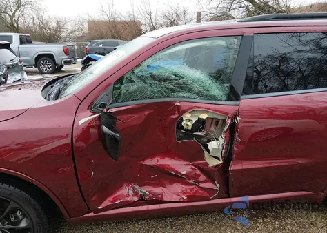 2021 Dodge Durango Gt Plus Awd z USA, uszkodzony, nr VIN 1C4RDJDG2MC765773